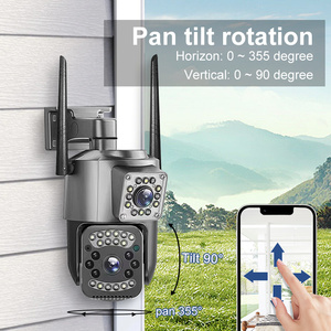 Telecamera di rete esterna 4G di energia solare a infrarossi per visione notturna udibile allarme Loop registrazione Video sensore di CMOS per il rilevamento del movimento - Product Image 2