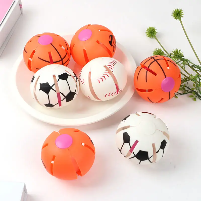 كرة الضغط المرنة لعبة الكرة المتحولة للكلب الأليف تفاعلية الضغط اليدوي كرة مضيئة صغيرة