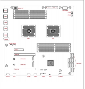 เมนบอร์ด X99ชิปเซ็ต Intel X99-2D4 C612ซีพียูแบบช่องทางเดียวรองรับ E5-2680 V4 Xeon - Product Image 4