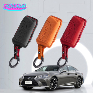 LEXUS対応スエードレザーキーオーガナイザーカースマートフォブキーケースバッグカバーシェルプロテクター - Product Image 1