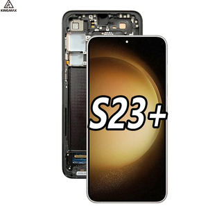 S23 + จอ Super AMOLED สำหรับ Samsung Galaxy S23 PLUS, แผงหน้าจอสัมผัสประกอบ Digitizer S916W S916U S916B พร้อมกรอบ