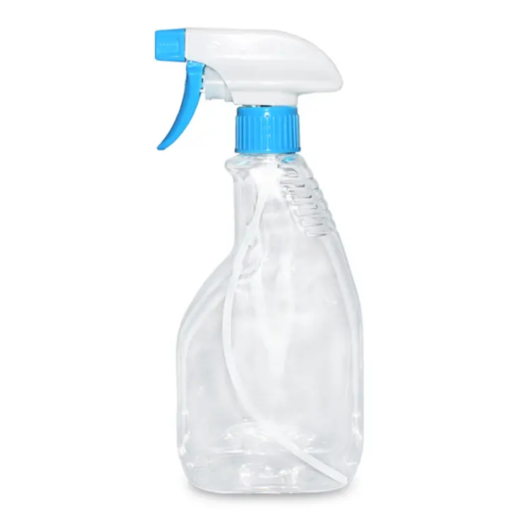 In stock hdpe empty spray bottle clear 500ml transparent