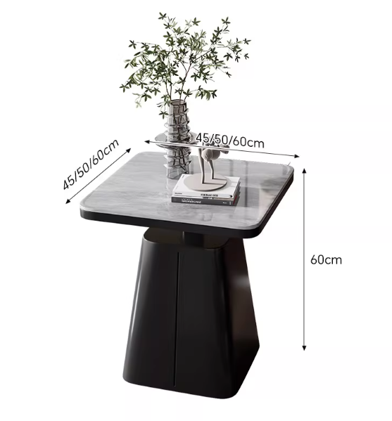 Cadre noir + planche de pierre grise italienne : 60*60*60