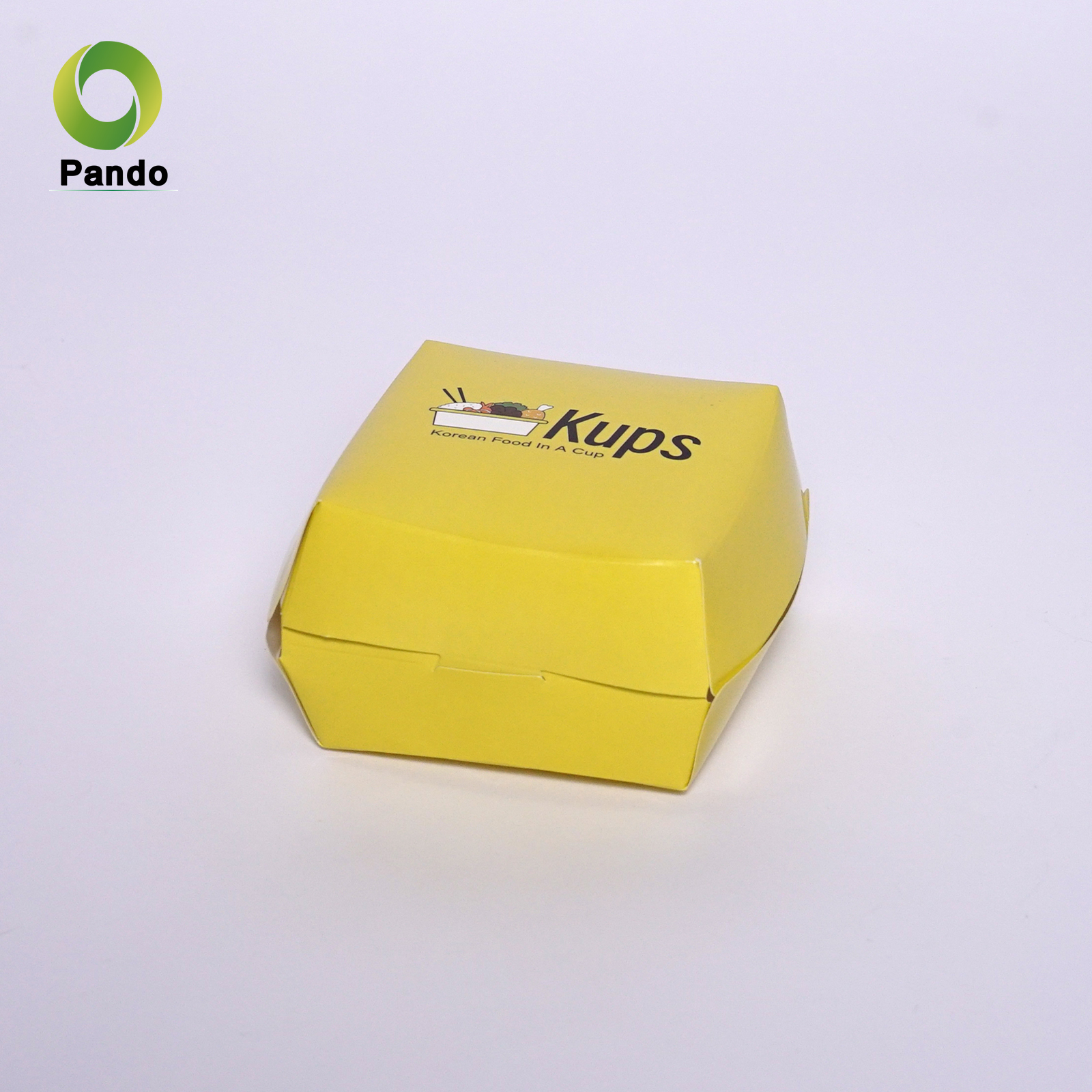 Caja de hamburguesas amarillas