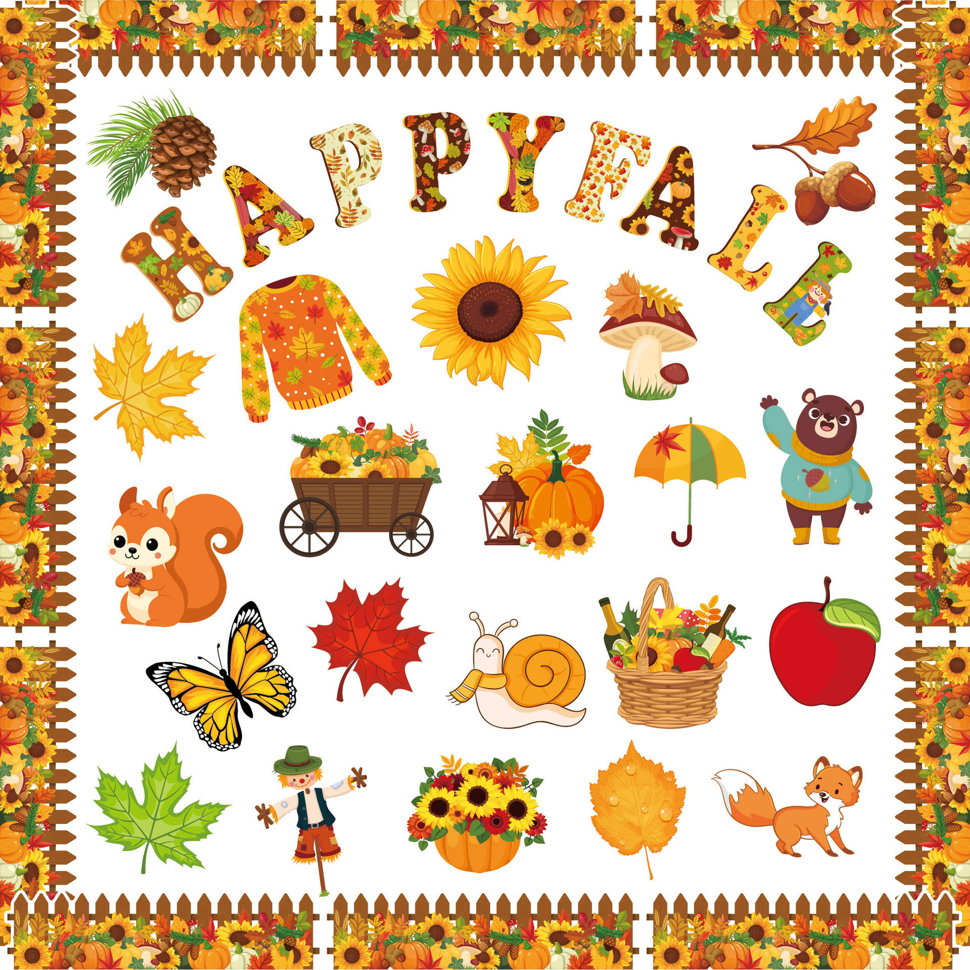 Papier cartonné d'automne-80 feuilles