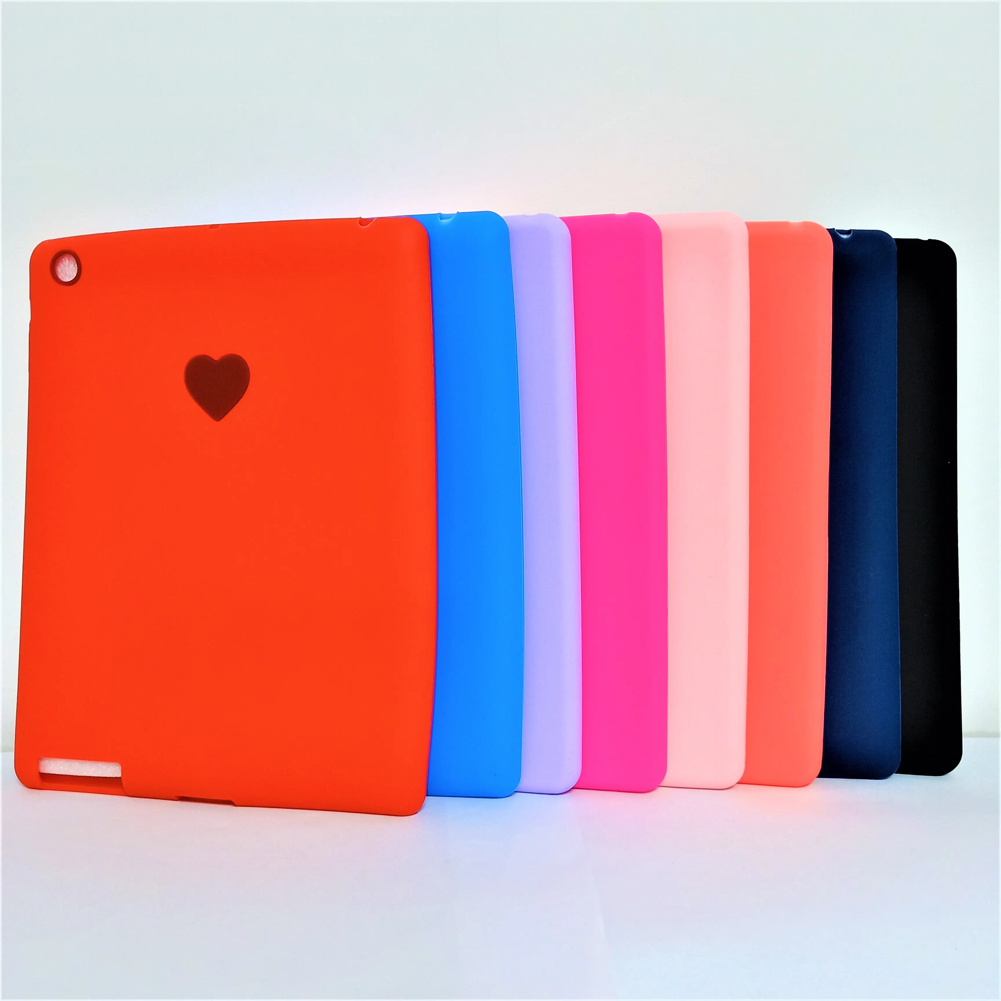तीन सुरक्षा वाले बच्चों के आईपैड टैबलेट सुरक्षात्मक केस सिलिकॉन शॉक-प्रूफ 234 रंग विकल्पों के साथ