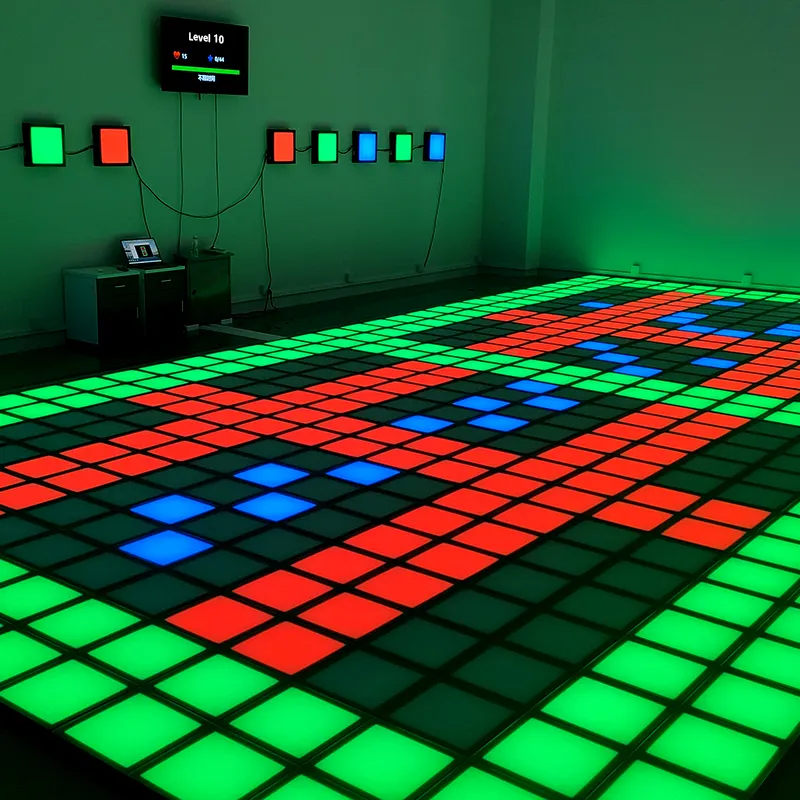 LED vidro chão acender telha sensorial integração equipamentos jogo interativo piso sistema projetor crianças jogo