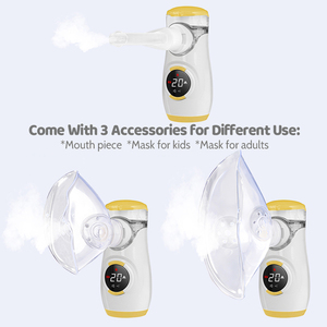 Popular Model Mini Digital Display Handheld Nebulizer Machine Ultrasonic Atomize for Cough Low Noise Mesh Nebulizer With Timer - Product Image 4