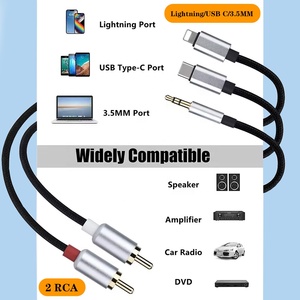 <strong>Audio</strong> <strong>Cable</strong> 2RCA to TYPE-C/3.5mm Three-in-one <strong>Audio</strong> <strong>Cable</strong> for Computer <strong>and</strong> <strong>Audio</strong> Speaker <strong>and</strong> Car - Product Image 2