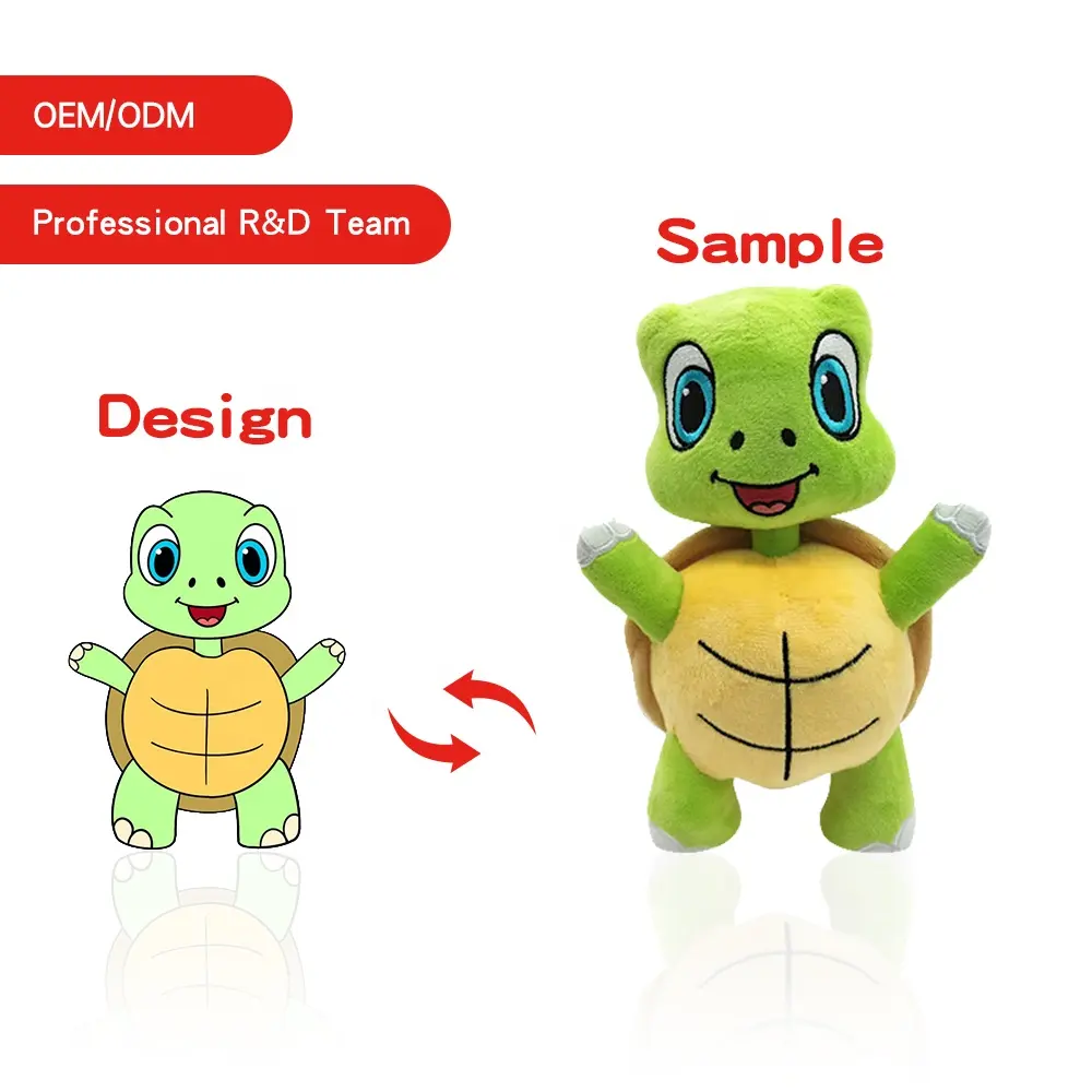 Design personalizado Custom Cute Turtle Stuffed Toy Plush Toys Atacado Custom Stuffed Plush Toys