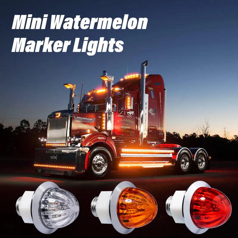 3/4 inch mini watermelon truck side marker light truck signal lights