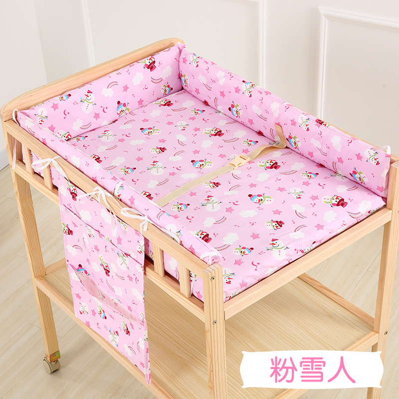 Coussin de table d'allaitement (bonhomme de neige rose) -- Dongxu