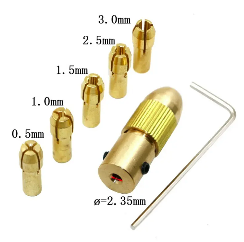 2/2.35/3.17/4/5mm 전기 모터 샤프트 미니 척 고정 클램프 0.5mm-3.0mm 작은 드릴 비트 마이크로 척 고정 장치