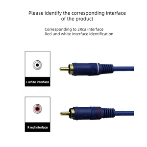 Cable de audio RCA a RCA AV Cable de audio de conector macho a macho para TV, coche, ordenador, DVD,multimedia,etc. Cable de audio 2rca - Product Image 3
