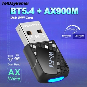 Adaptador AX900 USB WiFi 6 con banda dual de 5GHz/2,4 GHz, tarjeta de red inalámbrica Controlador incorporado para Windows 10/11 - Product Image 4