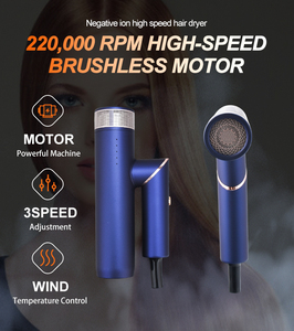 Máy thổi tóc ion tốc độ cao 3 tốc độ và 4 Nhiệt độ có thể gập lại không chổi than 220000 vòng/phút Máy sấy tóc ion âm Máy tạo kiểu tóc - Product Image 6