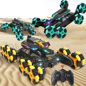 Newly Designed 2.4G <strong>8</strong>-Wheel RC Stunt Car High-Speed Racing Mesmerizing Acrobatics Lights Music Assembly <strong>Remote</strong> Control Vehicle - Product Image 2