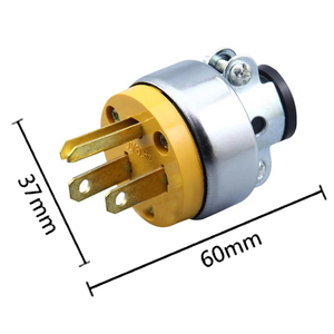 NEMA L5-15P L5-15R 15A ช่องเสียบแบบมีสายกันการล็อกปลั๊กตัวเมียตัวผู้ตัวเมียตัวเมียแบบสามช่องเสียบชนิด B 125V ใช้กลางแจ้ง - Product Image 6