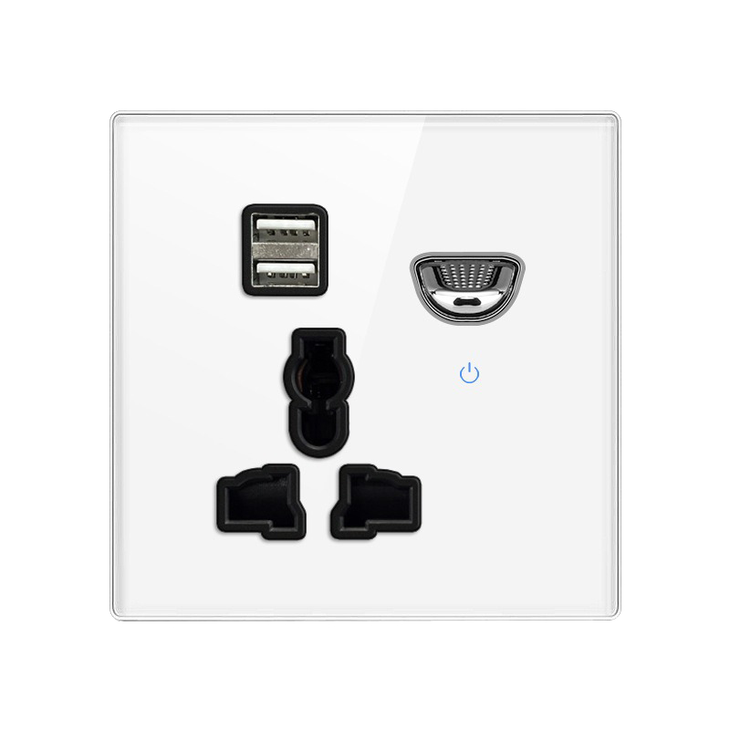 1Gang Universal 3Pin 2USB
