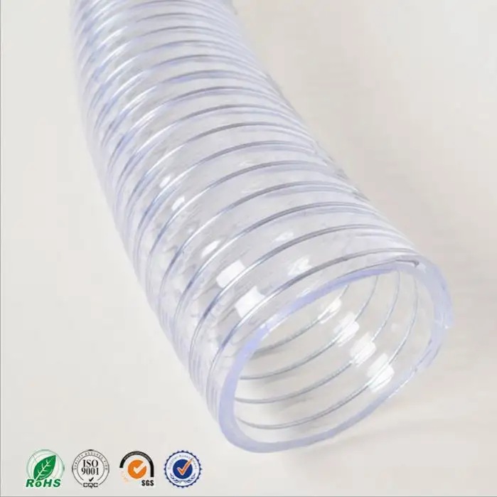 Pvc çelik tel vinil plastik vakum esnek havalandırma 2 2.5 4 5 6 inç esnek pvc boru filipinler üreticileri