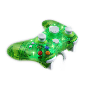 Gamepad PC <strong>Computer</strong> Led Light Green Color Transparent Shell Wired Cheap <strong>Game</strong> <strong>Controller</strong> for Xbx 360