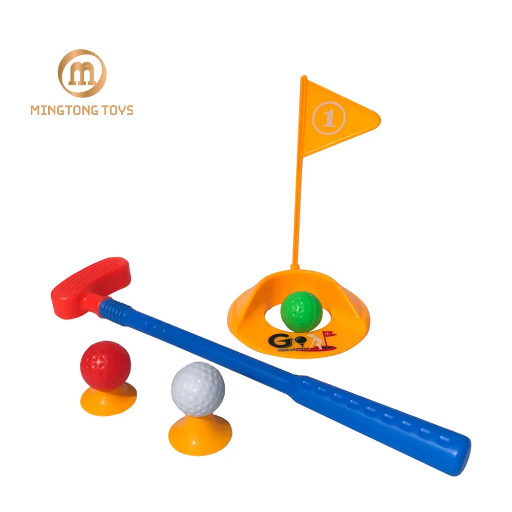 Оптовая продажа, Детский развивающий мяч для игры в гольф для улицы и помещений, пластиковый мини-набор детских игрушек для гольфа