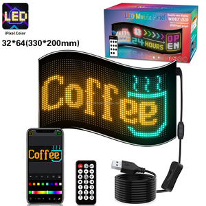 3264 schermo da tavolo rigido per APP con testo controllato, orologio di animazione Design gratuito, pannelli a matrice a Led flessibili per la pubblicità di auto - Product Image 4