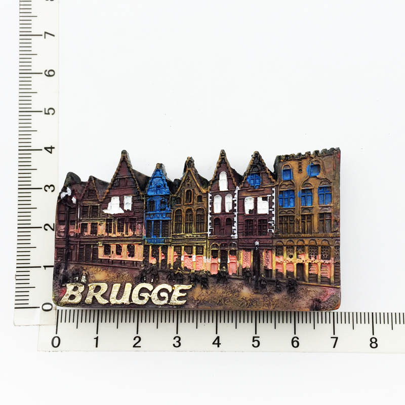 Vue colorée de la rue à Bruges
