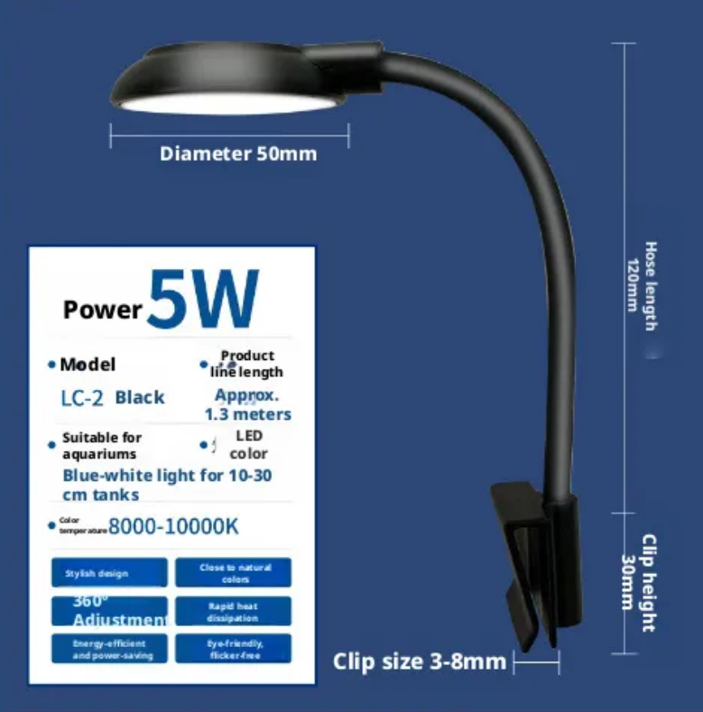 Black clip light