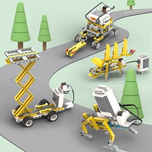 CB10 Wissenschaft und Bildung Bausteine Roboter kann DIY Kinder früh kindliche Spielzeug Programmier klasse Elektro roboter - Product Image 5