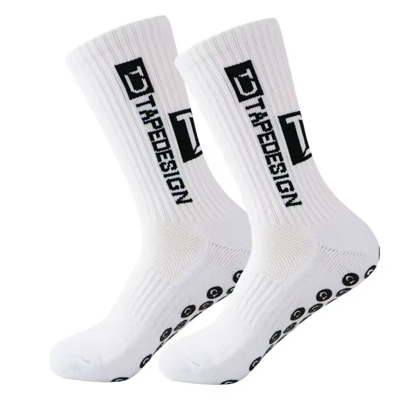 Calcetines con agarre de diseño personalizado, calcetines deportivos de alta calidad para hombre, calcetines de equipo de fútbol al por mayor