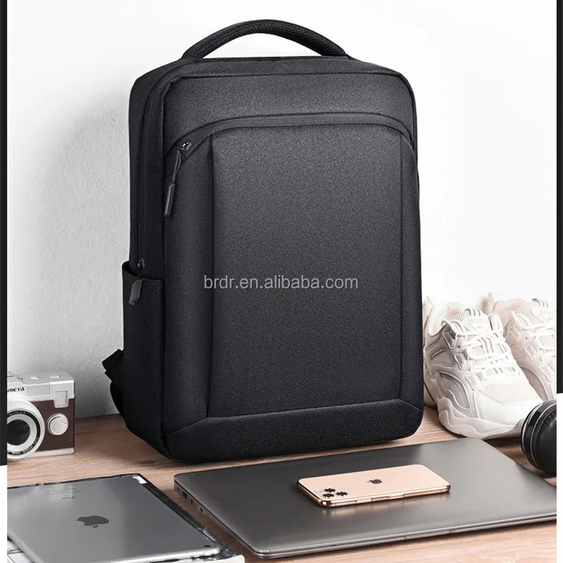 promotional custom ergonomics black nylon laptop computer backpacks school bags mochila de hombre with custom logo usb