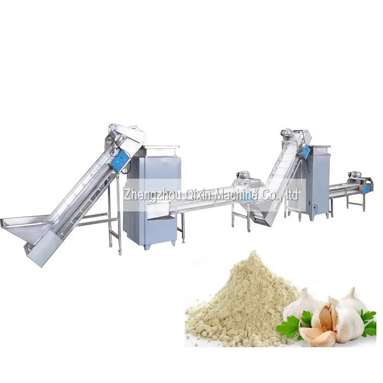 Línea automática de procesamiento de ajo para hacer pasta de ajo fresca, equipo de producción de polvo de grano de rebanada de ajo deshidratado