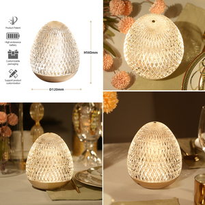 Tinh thể acrylic trứng hình ánh sáng ban đêm nhỏ cho phòng ngủ và khách sạn, với cảm ứng điều chỉnh độ sáng cho đèn đêm - Product Image 2