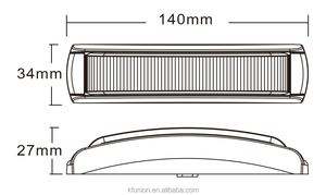 DC12-24V ECER10 R65 SAE CE UKCA琥珀色蓝色频闪灯闪光灯高品质要求6LED - Product Image 6