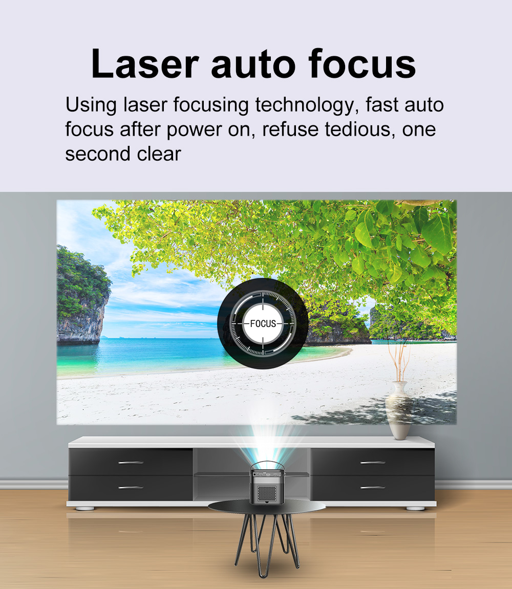 CLYTTE DLP projector K5 dual wifi Android9.0 540p 4k projector 3d projector for home theatre outdoor