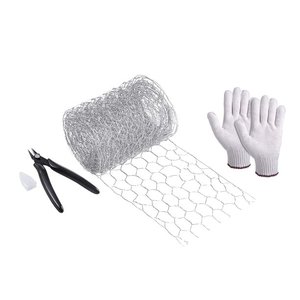 Rete esagonale per pollame recinzione in rete metallica di pollo zincata grande rete di pollo adatta per artigianato e giardinaggio conigli animali domestici cane - Product Image 3
