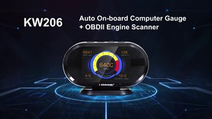 OBD2デジタルカースキャナーオンボードコンピュータLCDディスプレイ燃料消費速度計水温ゲージディーゼルコードリーダー - Product Image 2