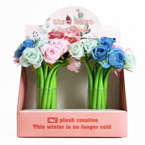 O & Q Bán Buôn 0.5Mm Valentine Của Ngày Bút Bi Đẹp Màu Xanh Tăng Hoa Stylo Bút Quà Tặng Khuyến Mãi Bút Cho Cô Gái Cao Su - Product Image 5