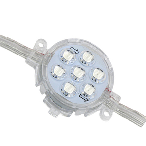 แหล่งจ่ายไฟจุด LED แบบแอดเดรส DC24V พิกเซล RGB LED 7LED 50มม. สำหรับป้ายโฆษณาป้ายโฆษณาตกแต่งป้ายโฆษณา - Product Image 1