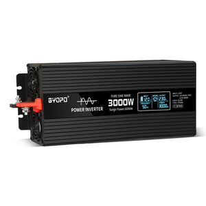 3000瓦纯正弦波太阳能逆变器3KW直流至交流转换器，带12V/24V/48v输入220输出50hz频率液晶显示器 - Product Image 3