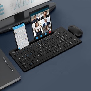 Multimedia Rechargeable <strong>Bluetooth</strong> Wireless <strong>Keyboard</strong> <strong>with</strong> Number Pad and Slot Design for iPad Mobile Phone Tablet Pc - Product Image 6