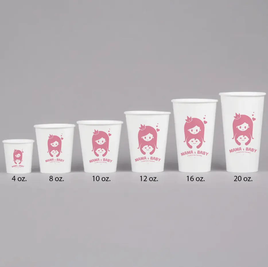 LOKYO PLA קומפוסט 12oz כוס נייר עיצובים custom takeaway קפה חד פעמי כוסות עם מכסים