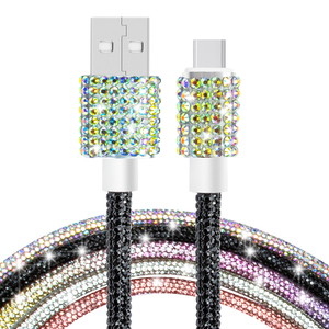 库存工厂销售闪亮USB电缆定制彩色数据线快速充电USB A至L OEM ODM USB可连接式Iphone - Product Image 2