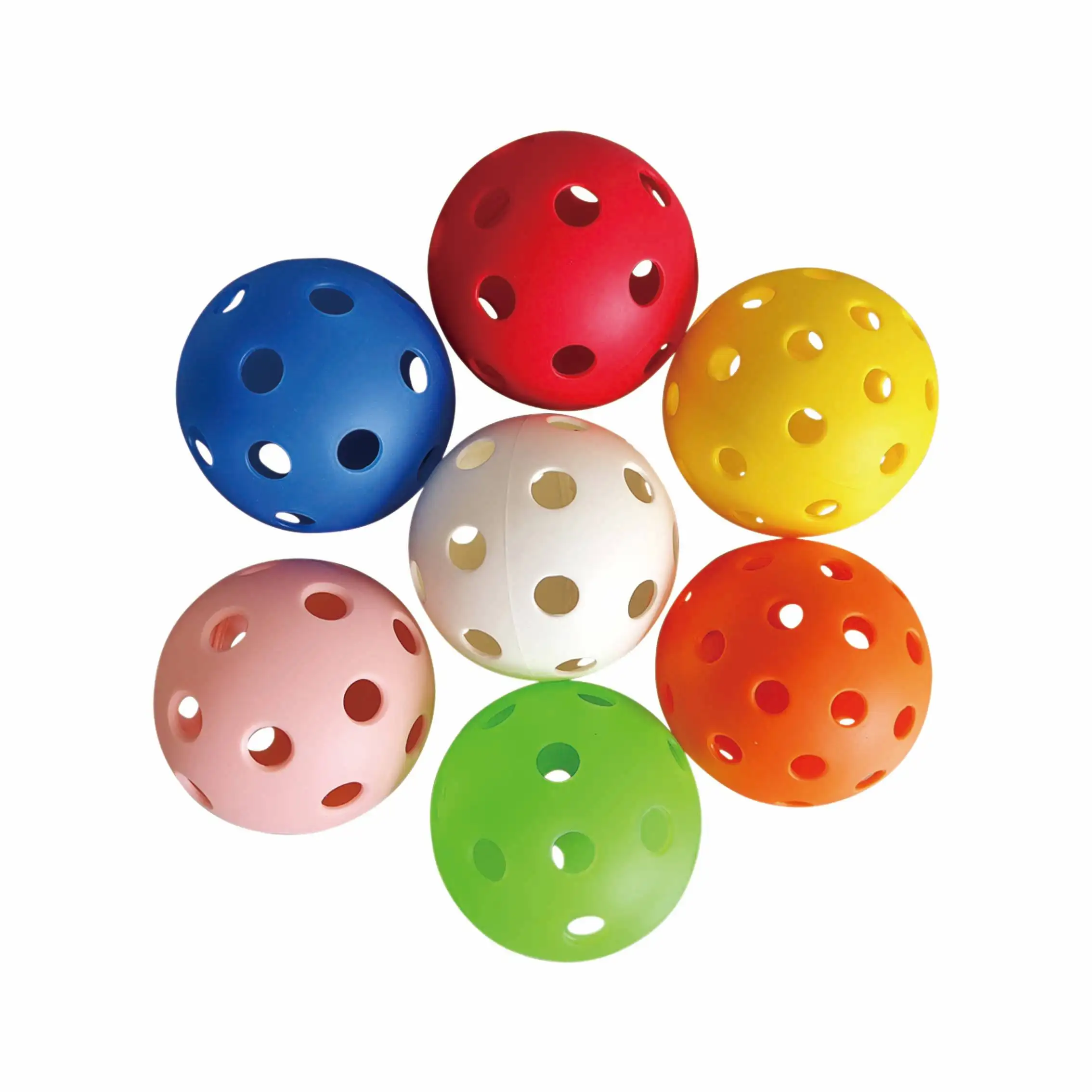 Bolas de pickball personalizadas de varios colores, 26 agujeros, 40 agujeros, duraderas, buena calidad, juego de paletas de pickleball