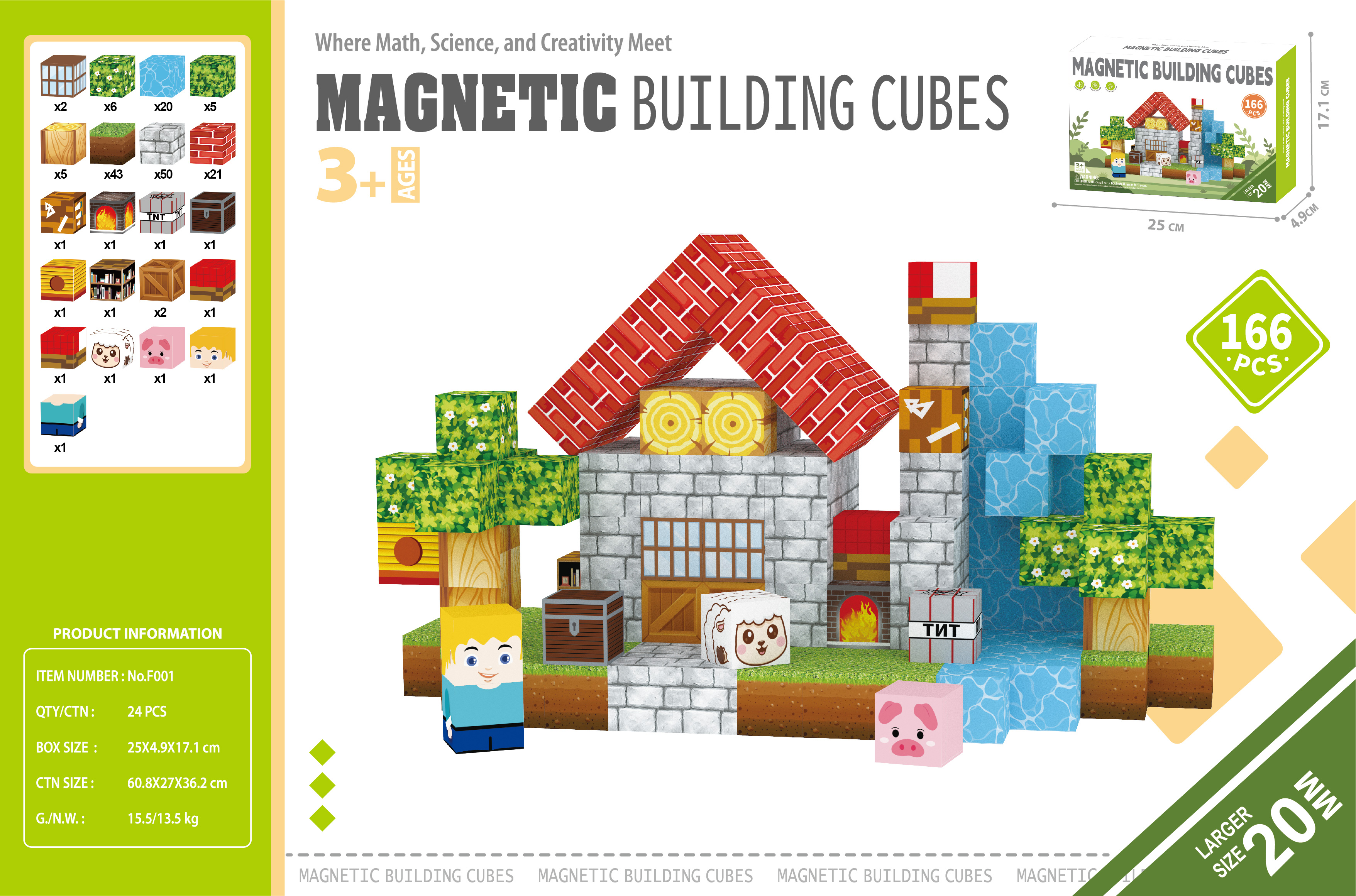 ELI0094305-2.0 CM Magnetic Blocks Forest Series