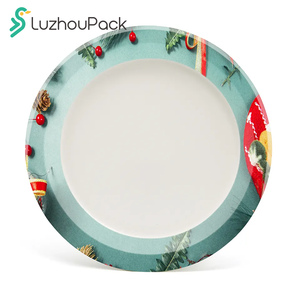 LuzhouPack轻质粉色纸盘套装10英寸纸盘批发便宜个性化圆形一次性纸盘