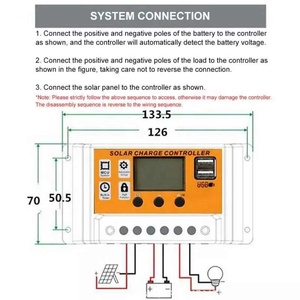 10-100A 12V/24V Auto Regolatore di Carica Solare MPPT/PWM Display LCD Dual USB 5V di Uscita pannello solare Regolatore Regolatore Solare - Product Image 1
