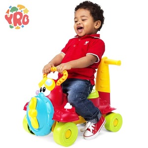 Cartoon <strong>2</strong> in 1 Manual Ride on Car 4 Wheel Push Ride on Car <strong>Toys</strong> with Light Sound - Product Image 2