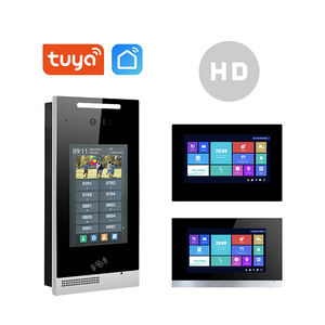 Camara de telefone com chave RFID de 8 polegadas Android, sistema de intercomunicação multi-sala sem fio, campainha com anel de cartão
